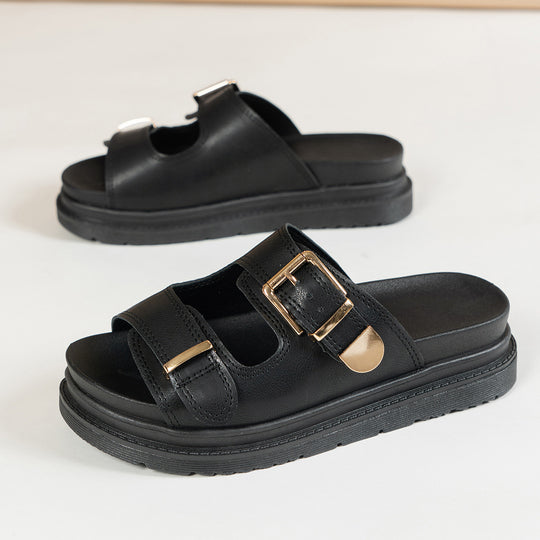 Damen Komfortable Clogs mit elegantem Schnallenverschluss und anatomischem Fußbett EB