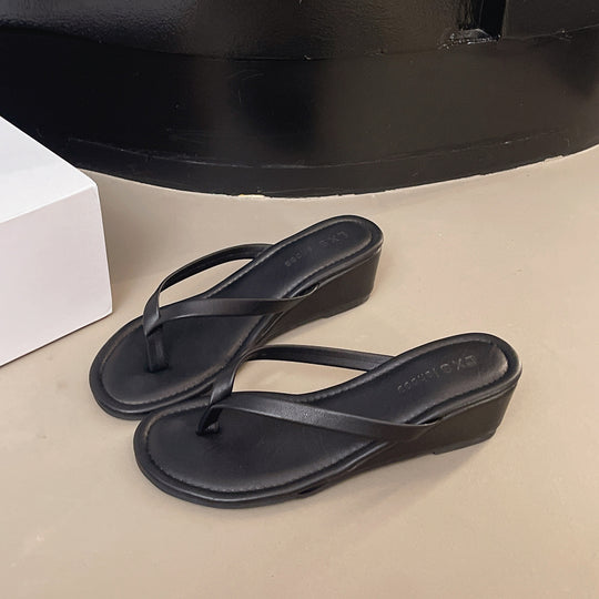 Damen eleganter Wedgesandalen mit schimmerndem Design EB