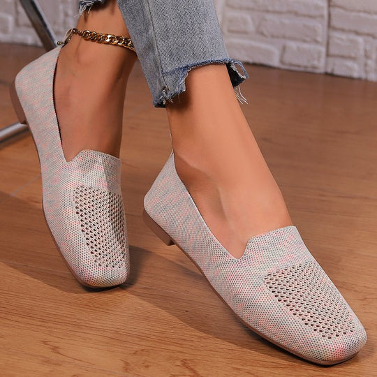 Damen Slip-On Mokassins aus atmungsaktivem Netzmaterial EB