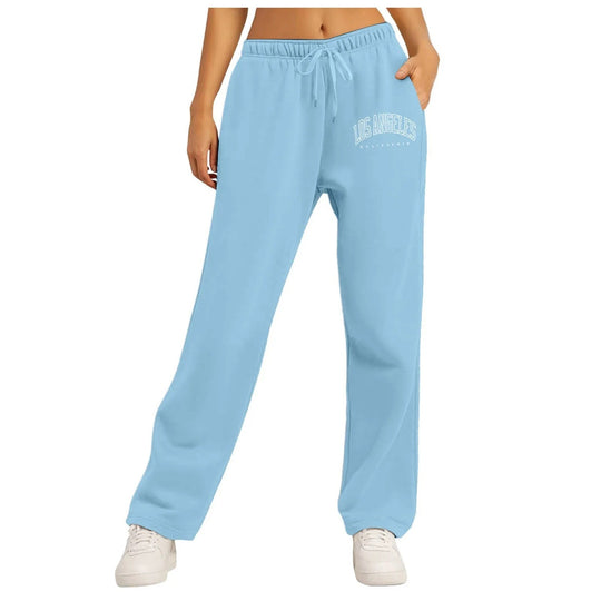 Damen nan weite High-Waist Lounge-Hose mit elastischem Bund und Eingrifftaschen EB