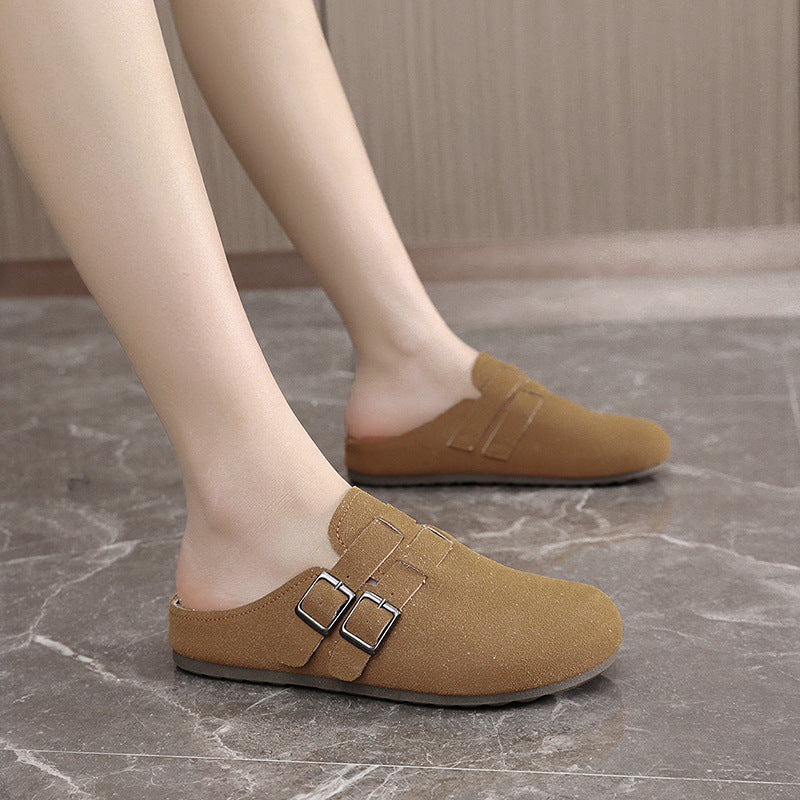 Damen komfortable Clogs mit doppeltem Schnallen-Design EB
