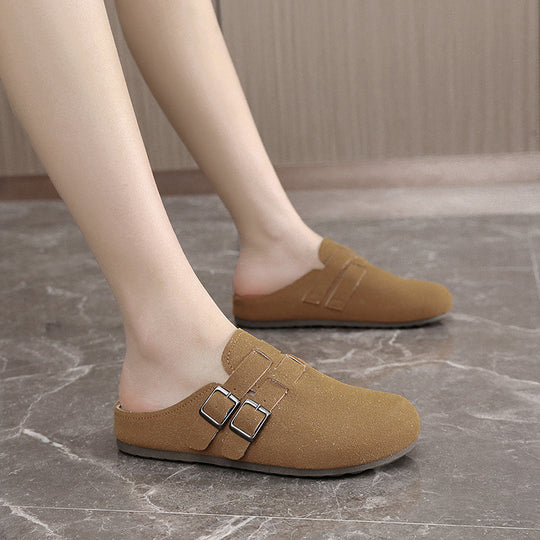 Damen komfortable Clogs mit doppeltem Schnallen-Design EB