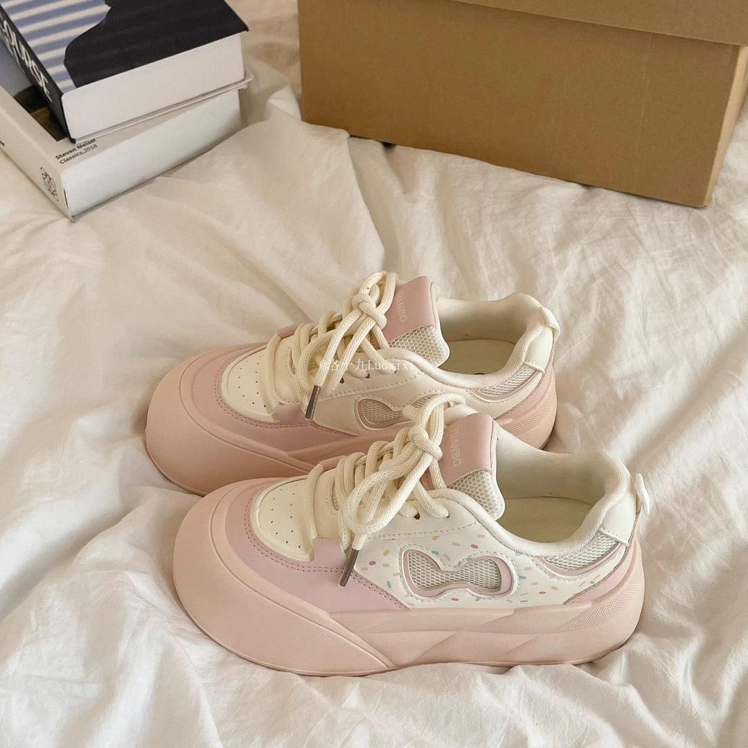 Damen Sportliche Sneakers mit dicker, flexibel dämpfender Sohle EB