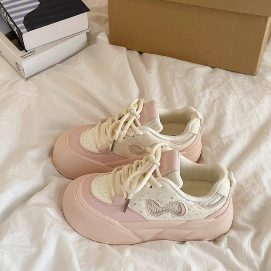 Damen Sportliche Sneakers mit dicker, flexibel dämpfender Sohle EB
