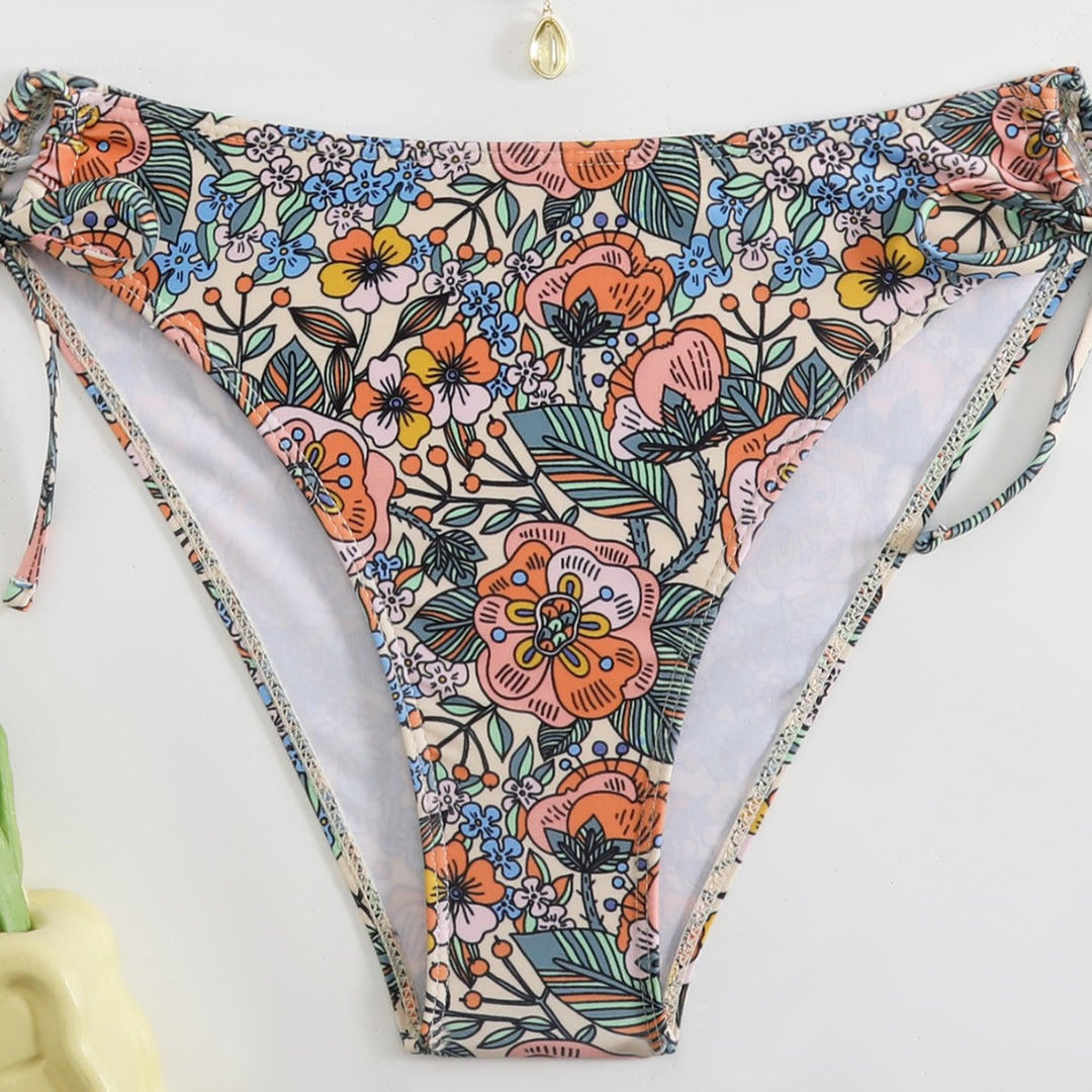 Damen Blumenmuster Bikini-Set EB