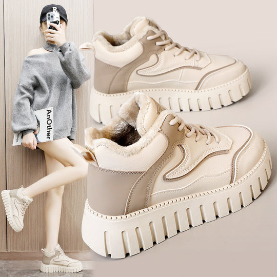 Damen warme High-Top Sneakers mit kuscheligem Innenfutter und innovativem Sohlenprofil EB