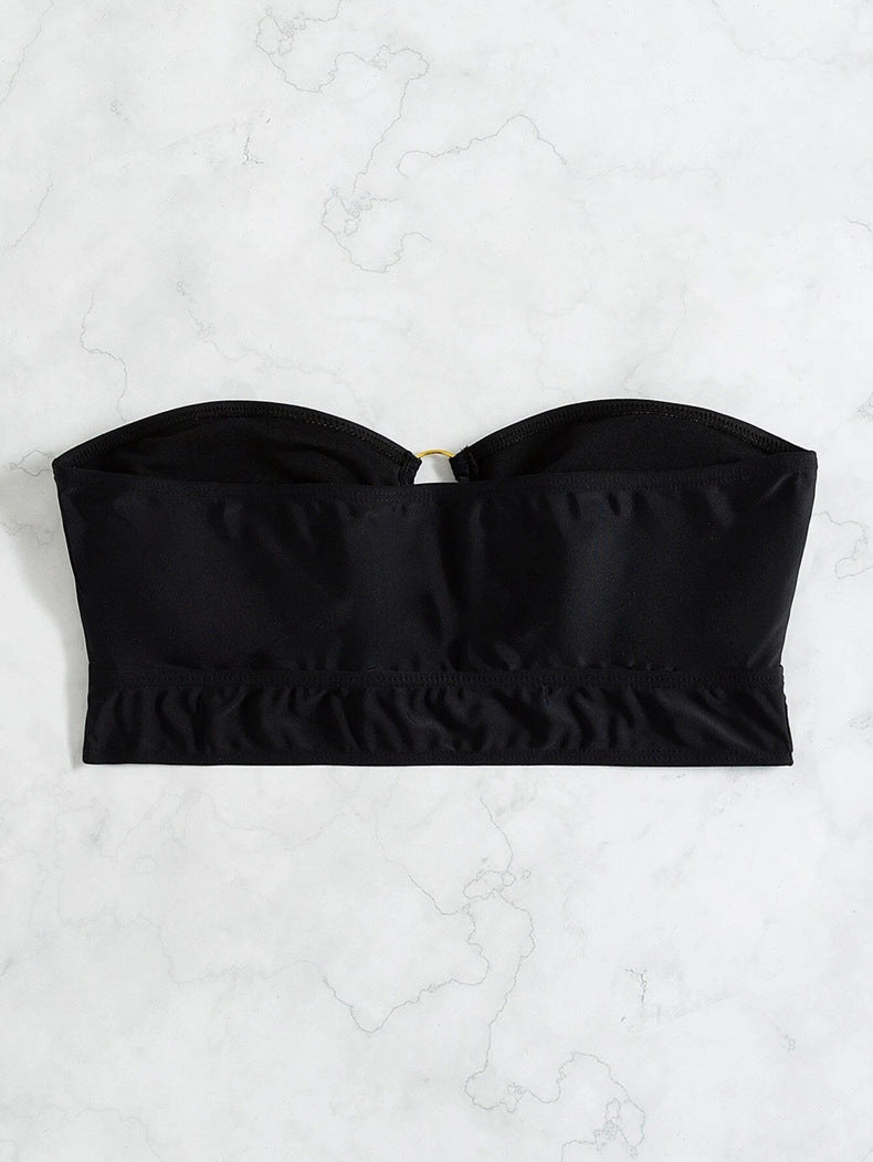 Damen Bandeau-Bikini-Oberteil mit elegantem Ringdetail EB