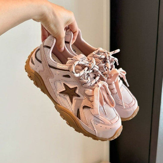 Damen sportliche Sneakers mit atmungsaktiver Mesh-Oberfläche und rutschfester Sohle EB