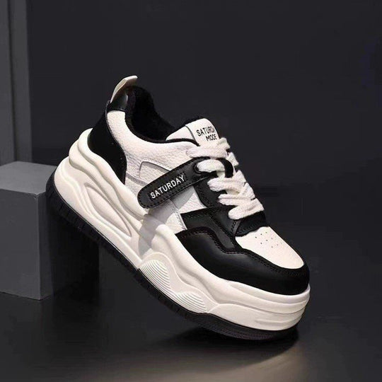 Damen Chunky Sneakers mit trendiger Plateau-Sohle und seitlichem Klettverschluss EB
