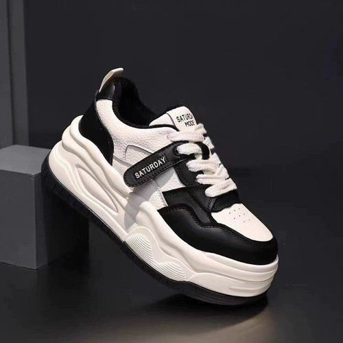 Damen Chunky Sneakers mit trendiger Plateau-Sohle und seitlichem Klettverschluss EB