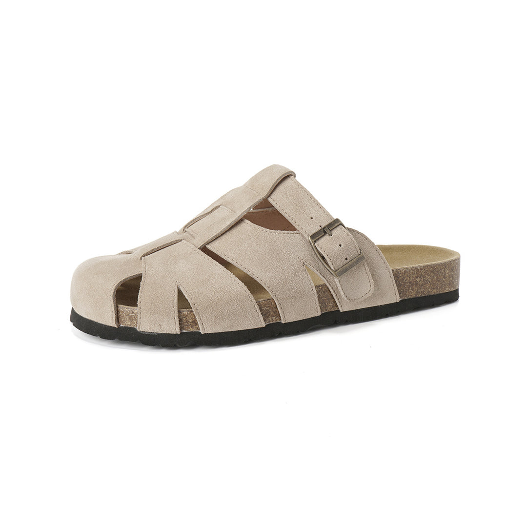Damen bequeme Sandalen mit modischer Schnallenverzierung EB