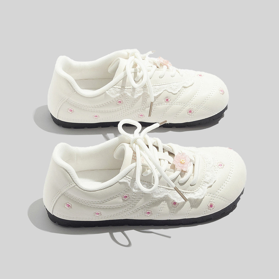Damen Sneakers mit floralem Design und komfortabler Sohle EB