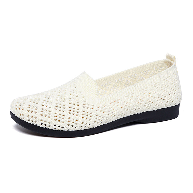 Damen atmungsaktive Slip-On Ballerinas aus luftdurchlässigem Material EB