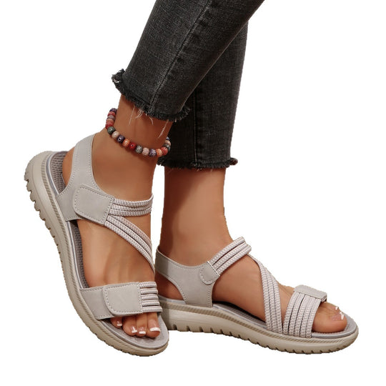 Damen sportliche Sandalen mit verstellbaren Riemen und ergonomischem Fußbett EB