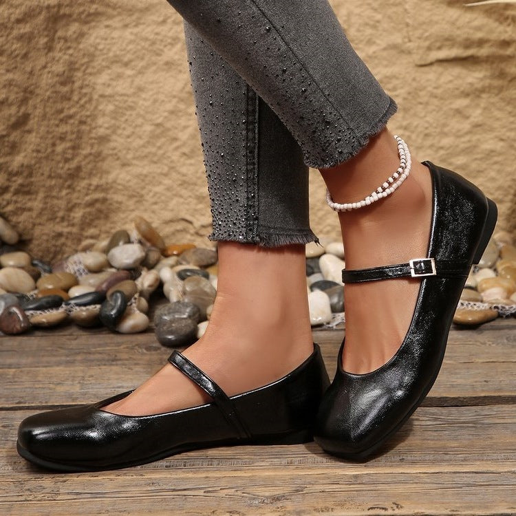 Damen Ballerinas mit elegantem Riemchenverschluss EB