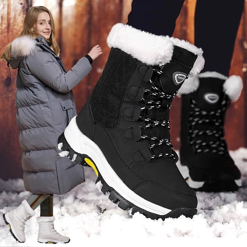 Damen Isolierte Winterstiefel mit rutschfester Sohle und kuscheligem Warmfutter EB