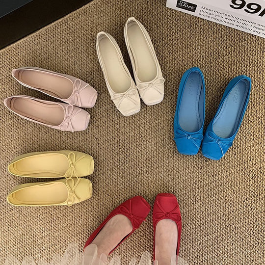 Damen Ballerina mit elegantem Schleifendetail EB