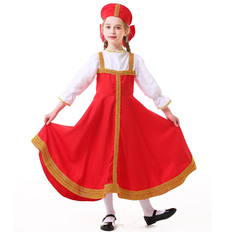 Mädchen Märchenhaftes Kostüm mit goldenem Saum EB