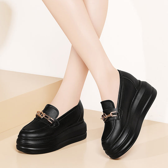 Damen modische Plateau-Schuhe mit eleganter Schnalle EB