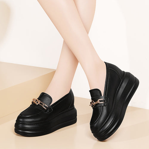 Damen modische Plateau-Schuhe mit eleganter Schnalle EB