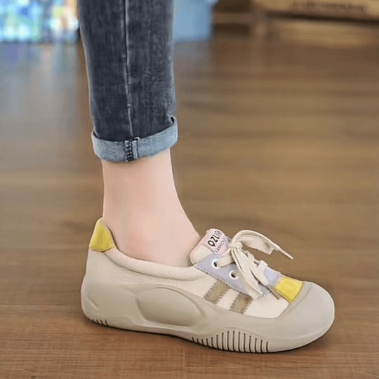 Damen Sportliche Sneaker mit modischem Schnür-Design EB