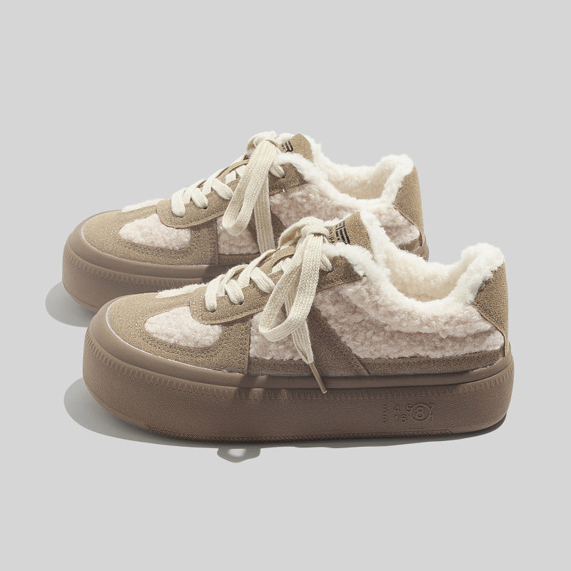 Damen Bequeme Sneaker mit kuscheligem Fleece-Futter und rutschfester Sohle EB