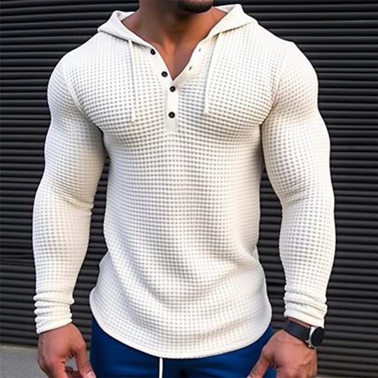 Herren Hoodie mit strukturiertem Design und Kragen EB