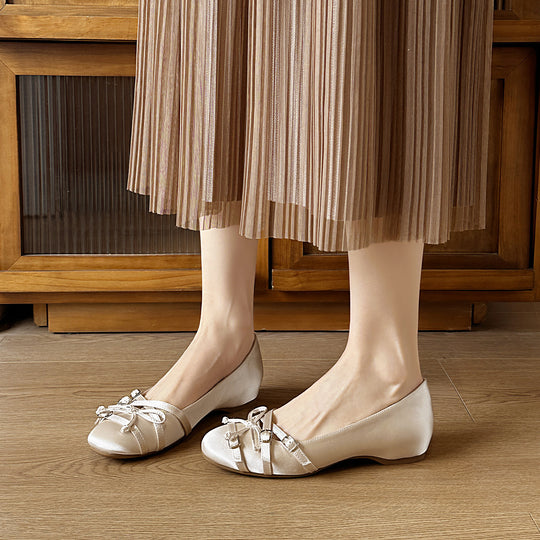 Damen Ballerinas mit modischen Riemchen und dekorativen Schnallen EB