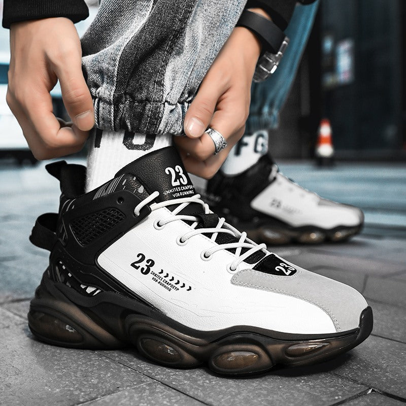 Unisex futuristische Plateau-Sneaker mit sichtbaren Luftkapseln, verstärkter Fersenzone und anatomischer Innensohle EB