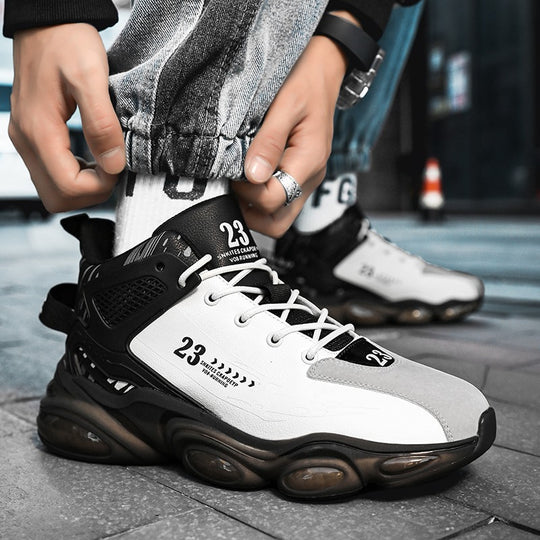 Unisex futuristische Plateau-Sneaker mit sichtbaren Luftkapseln, verstärkter Fersenzone und anatomischer Innensohle EB