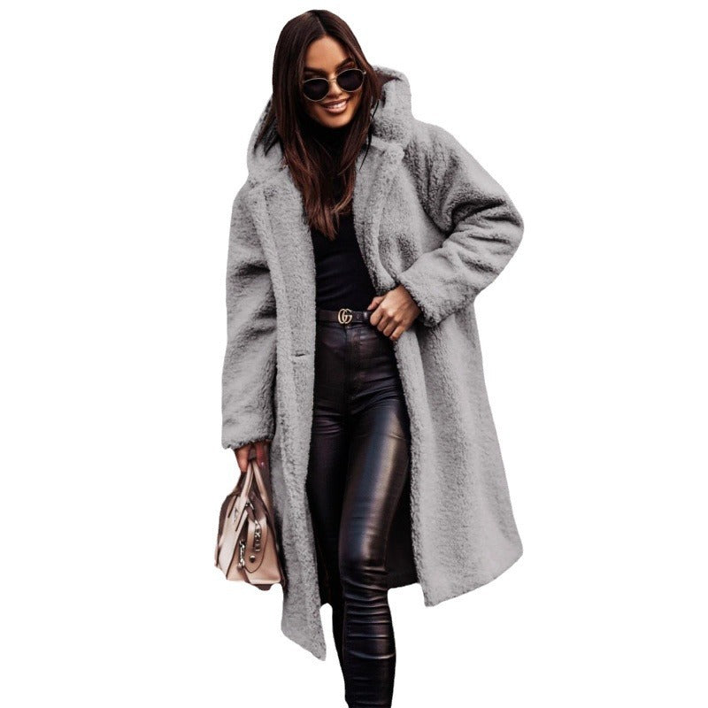 Damen Kuscheliger Teddy-Mantel EB