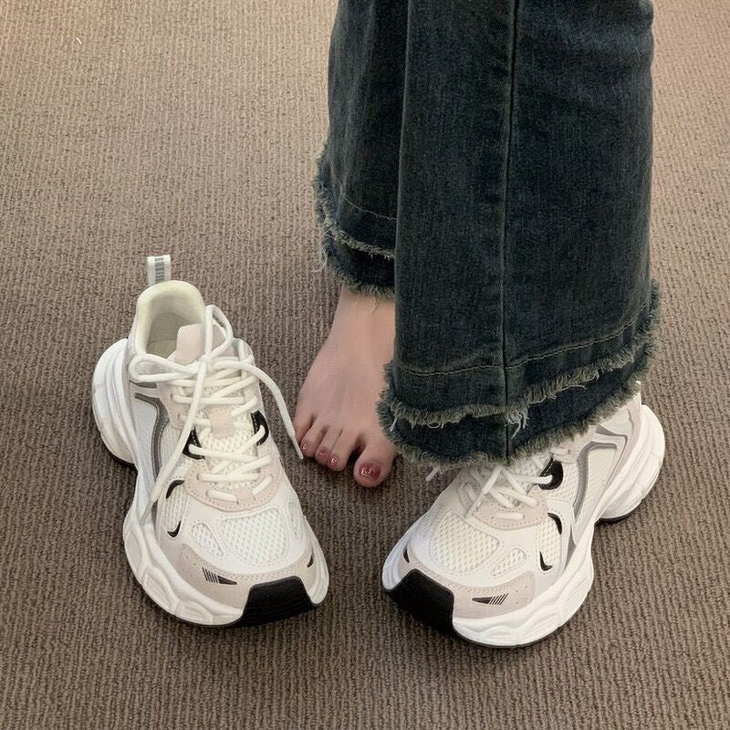 Damen Sportliche Lauf-Sneaker mit atmungsaktiver Oberflächenstruktur und bequemer Dämpfung EB