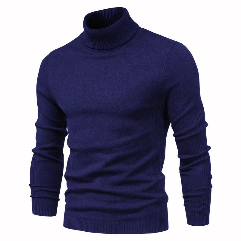 Herren eleganter Rollkragenpullover aus feinem Strick EB