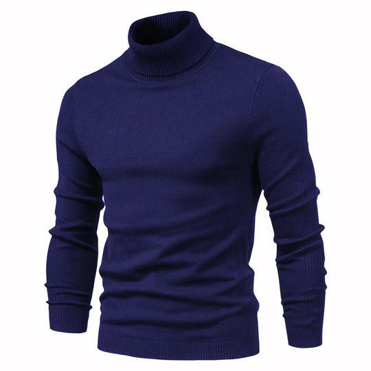 Herren eleganter Rollkragenpullover aus feinem Strick EB