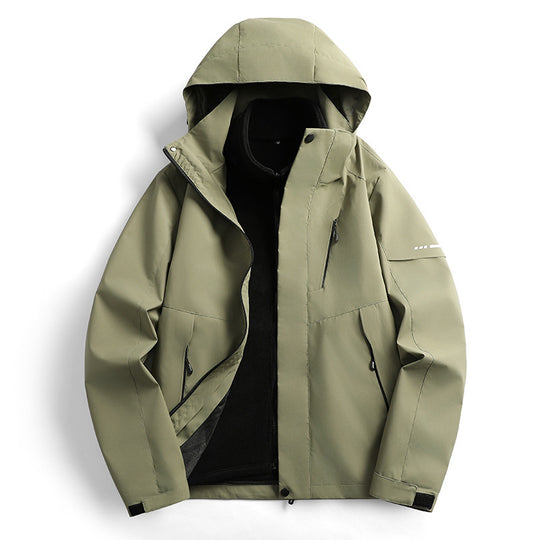 Damen wasserdichte Softshell Outdoorjacke mit Kapuze atmungsaktive Membran EB