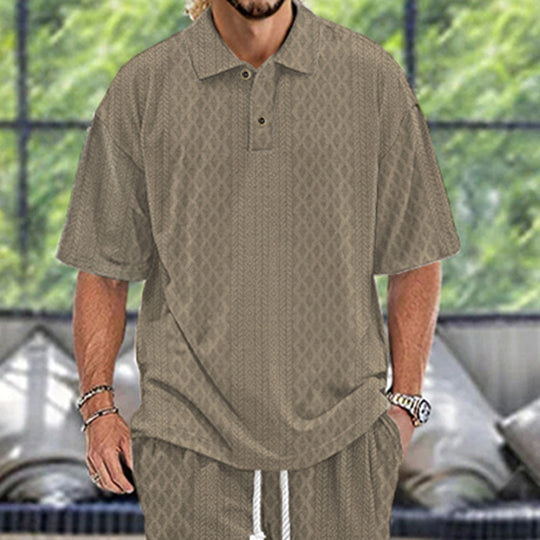 Herren Polohemd mit strukturiertem Design und bequemer Passform EB