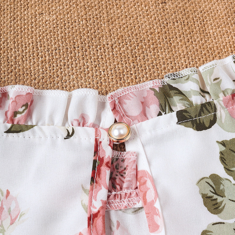 Damen Bluse mit Rüschendetails und floralem Muster EB
