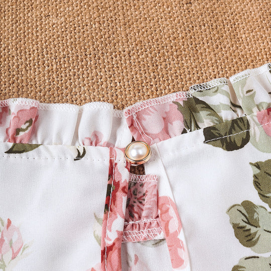 Damen Bluse mit Rüschendetails und floralem Muster EB