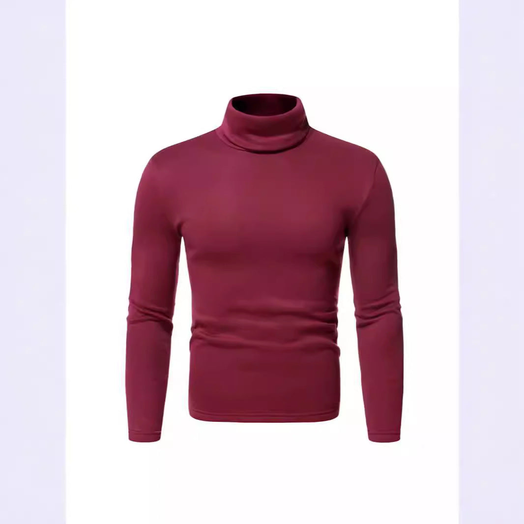 Herren Rollkragenpullover aus weichem Baumwollmix mit körperbetontem Schnitt EB