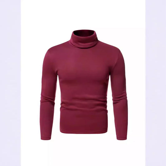 Herren Rollkragenpullover aus weichem Baumwollmix mit körperbetontem Schnitt EB