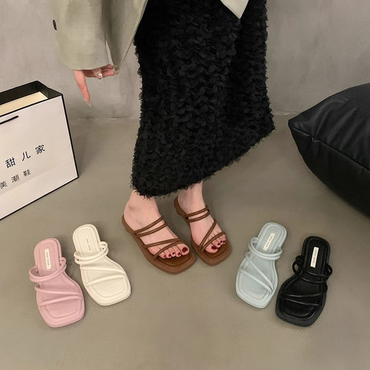 Damen Riemchen-Sandalen mit bequemem Fußbett und modischem Design EB