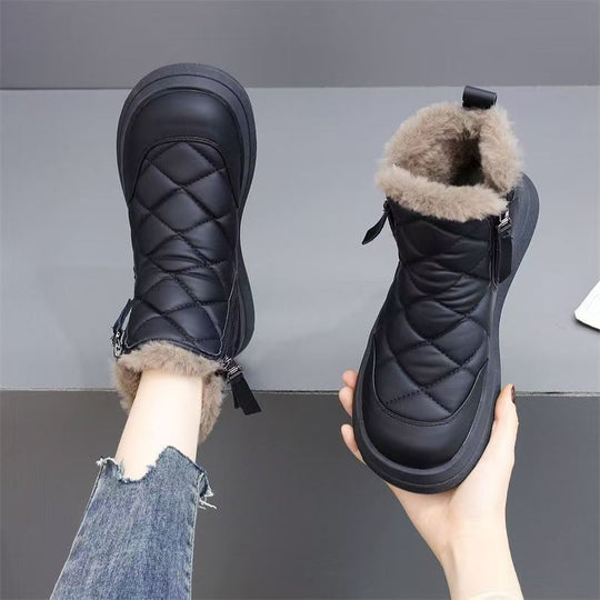 Damen gepolsterte Winterstiefel mit Fleecefutter EB