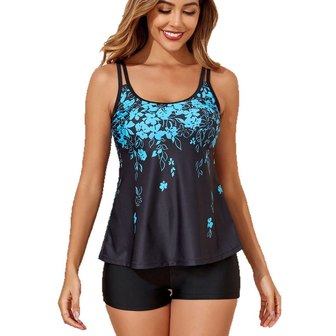 Damen Tankini mit floralem Design und Shorts EB