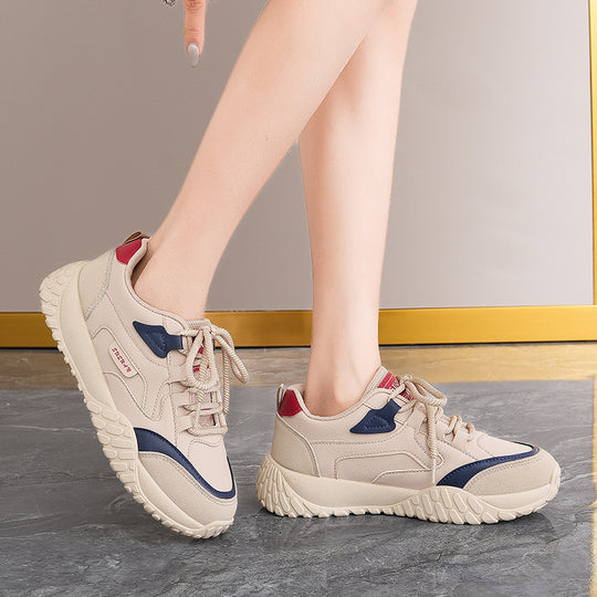 Damen Sportliche Lifestyle Sneakers mit rutschfester Laufsohle und atmungsaktiver Obermaterialstruktur EB