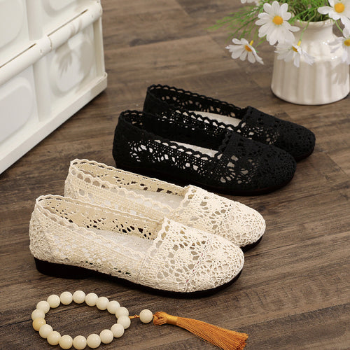 Damen elegante und atmungsaktive Spitzenschuhe EB