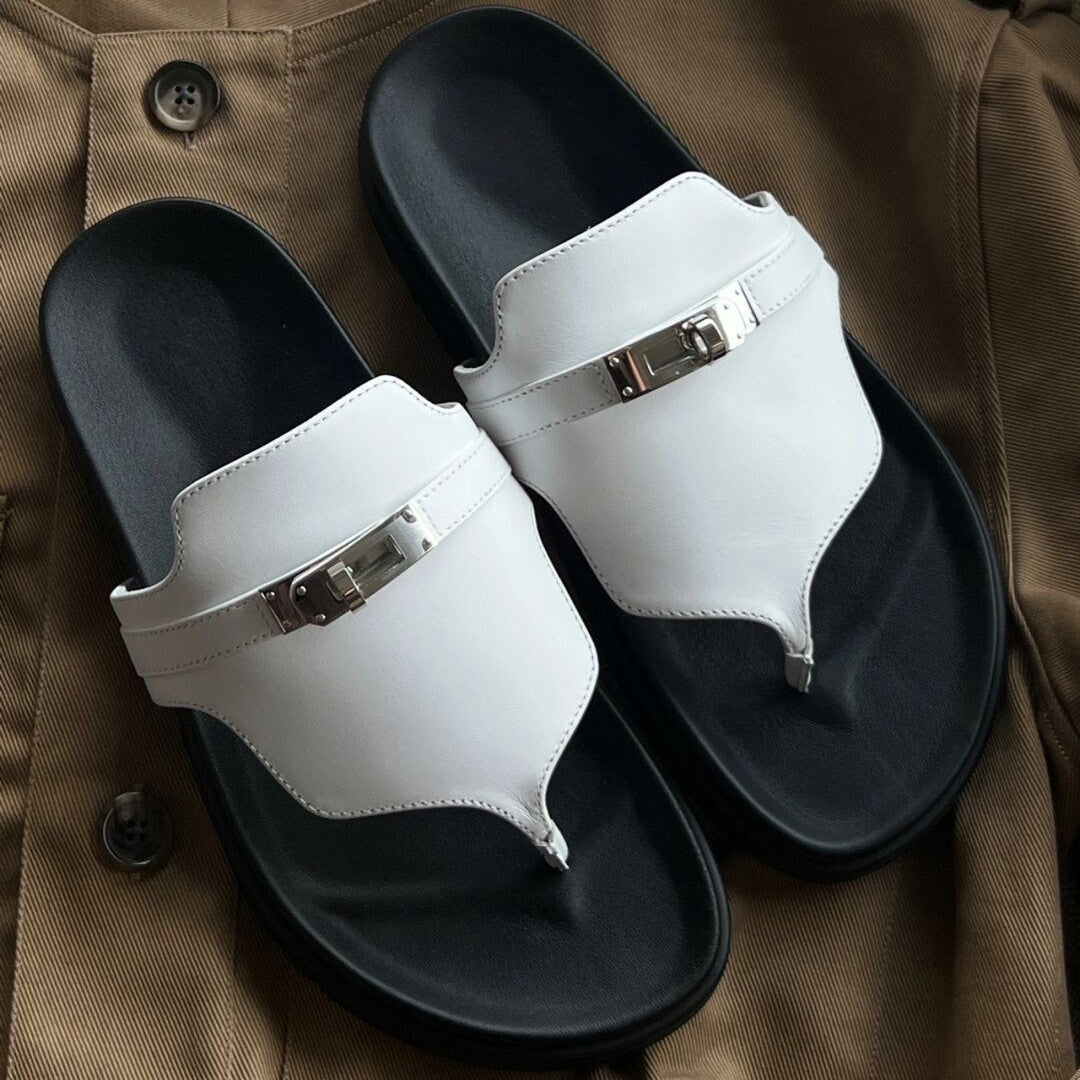 Damen Zehentrenner-Sandalen mit edlem Riemen und rutschfester Sohle EB