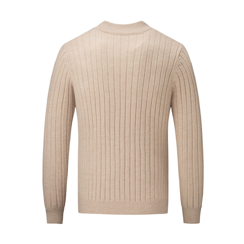 Herren Pullover mit modernem Stehkragen und ergänzendem Reißverschluss EB
