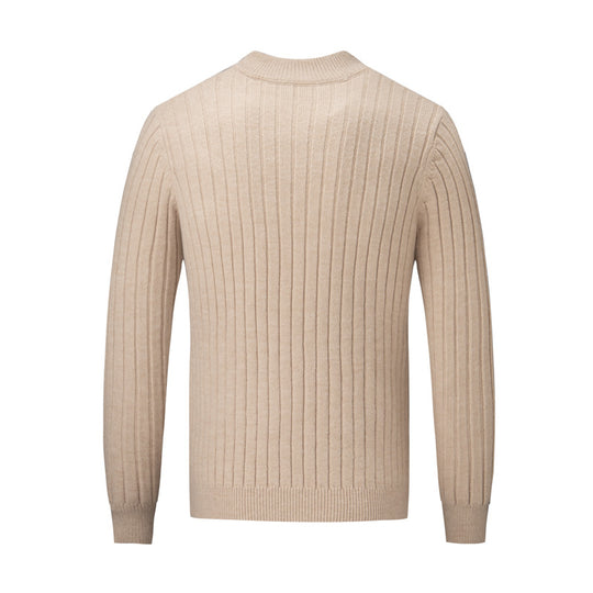 Herren Pullover mit modernem Stehkragen und ergänzendem Reißverschluss EB