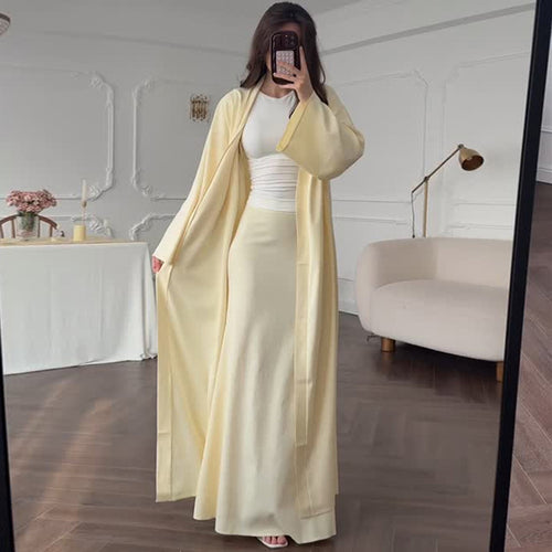 Damen eleganter Langmantel mit weich fließender Silhouette EB