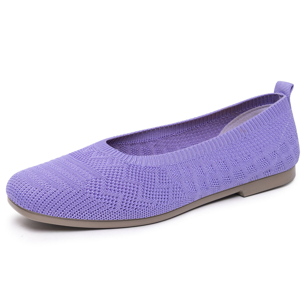 Damen Bequeme Strick-Ballerinas EB